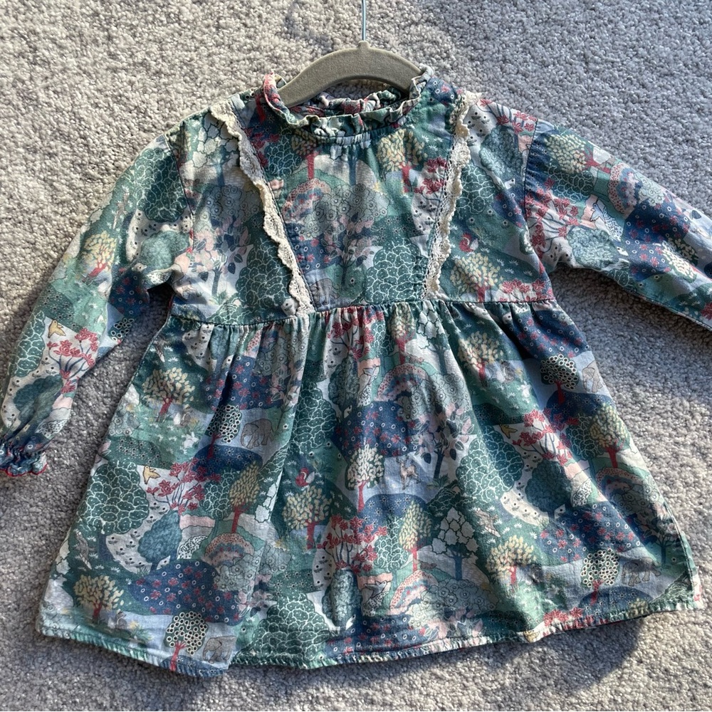 Happyology Forest Green Baby Dress